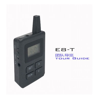 E8 Ear - Hanging Bluetooth Tour Guide System Black Travel Audio Guide