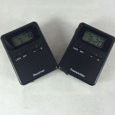Black 008A Mini Wireless Audio Tour Guide System Transmitter And Receiver