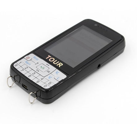 4G Memory LCD Screen Audio Travel Tour Guide Black Color Automatic Induction