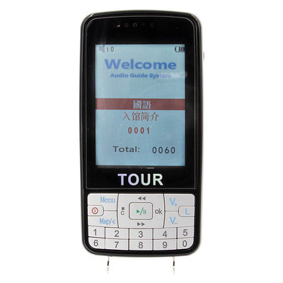 4G Memory LCD Screen Audio Travel Tour Guide Black Color Automatic Induction