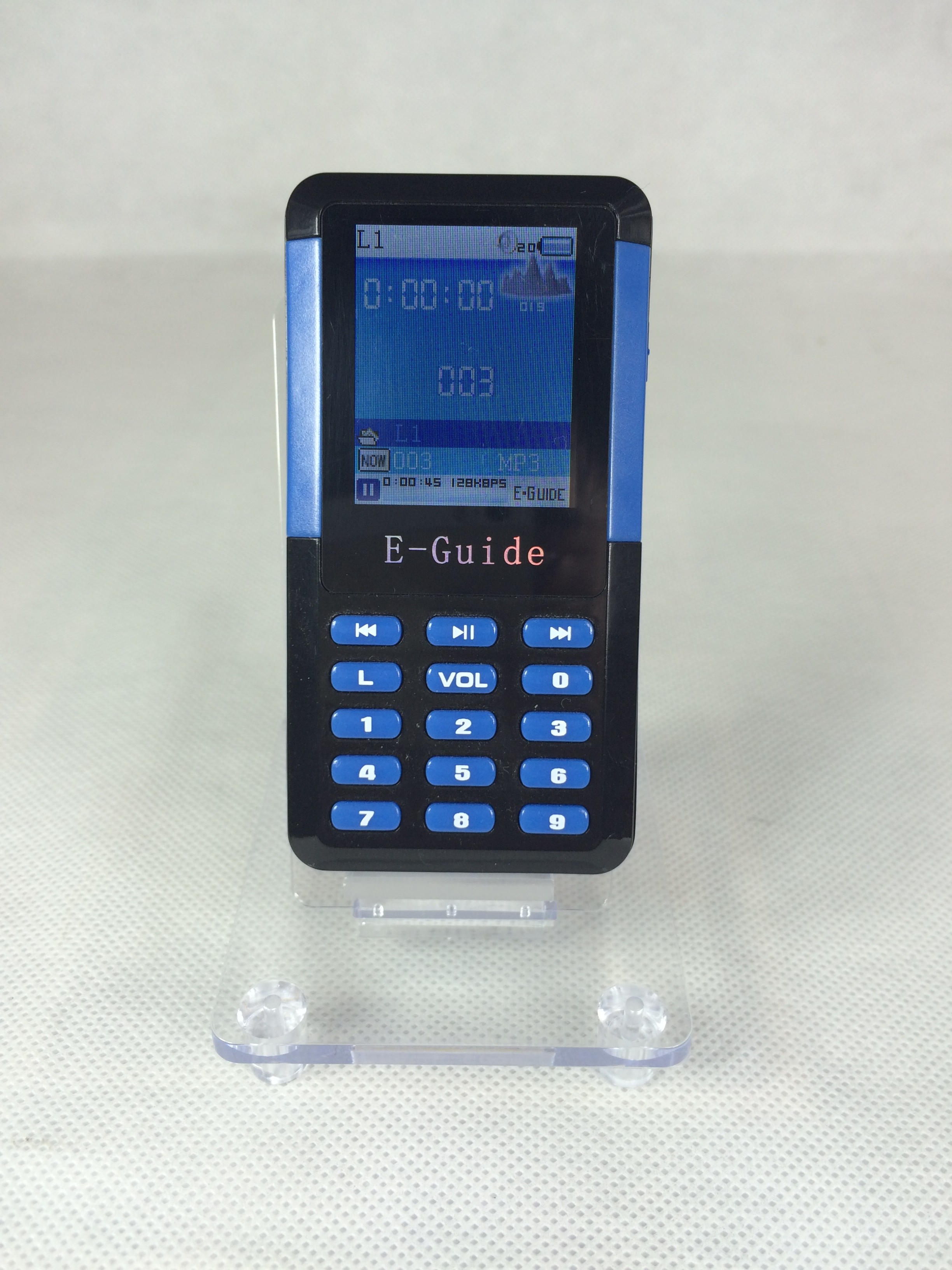Portable Wireless Tour Guide System Blue & Black 006A Audio Guide System